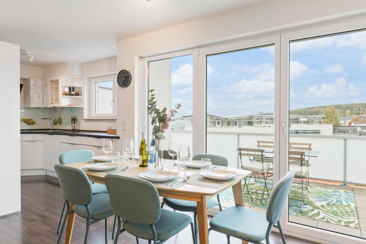 Design-Apartment - Kueche - Dachterrasse - Zentral Leinfelden-Echterdingen Bagian luar foto