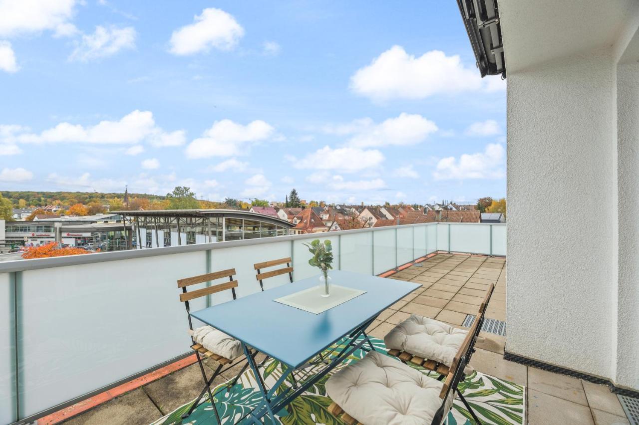 Design-Apartment - Kueche - Dachterrasse - Zentral Leinfelden-Echterdingen Bagian luar foto